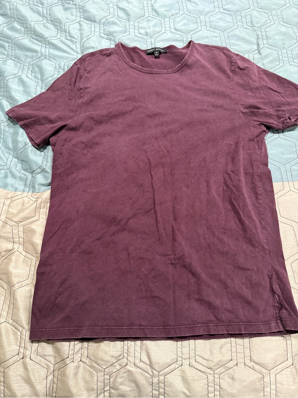 Robert Barakett T-Shirt Burgundy Mens M Crewneck